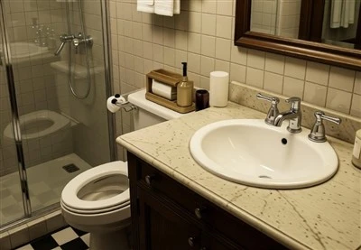 Lavabo de baño con borde automático-
